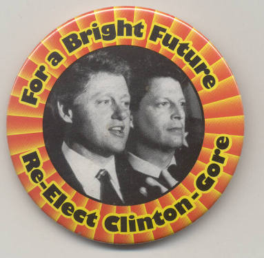 Clinton/Gore campaign button