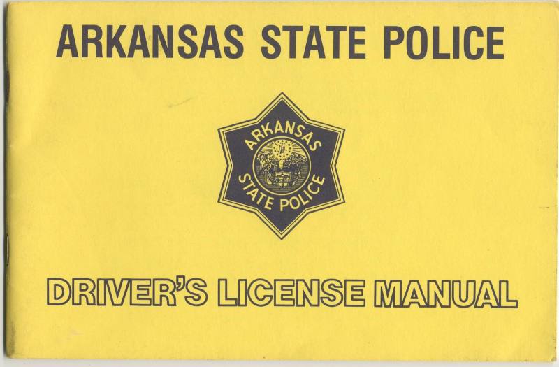 AR State Police Driver's license manual