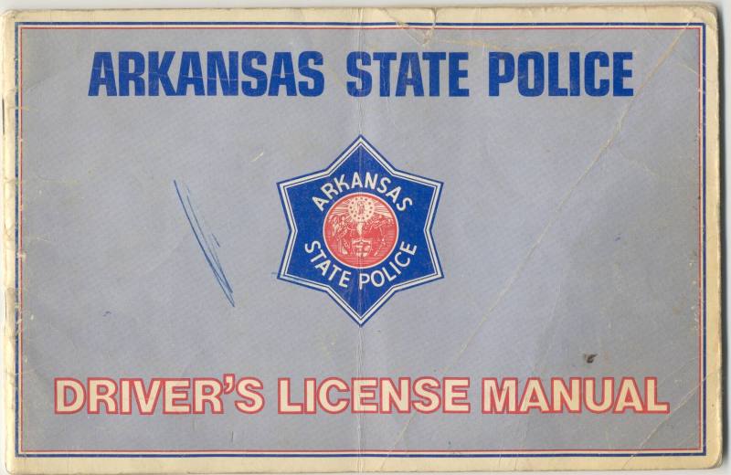 AR State Police Driver's license manual