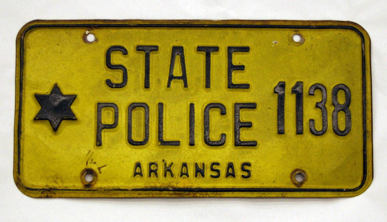 AR State Police license plate