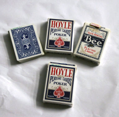 decks of playing cards