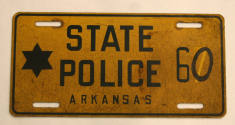 AR State Police license plates