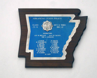 AR State Police plaque