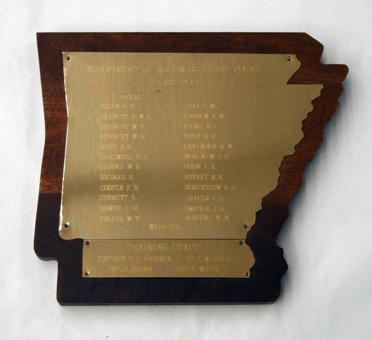 AR State Police plaque