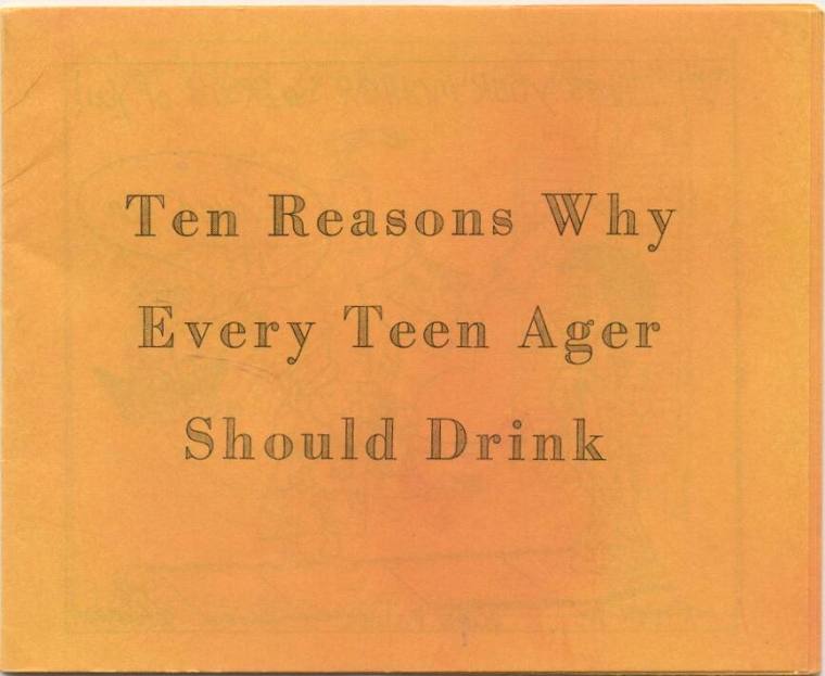 pamphlet about dangers of alcohol