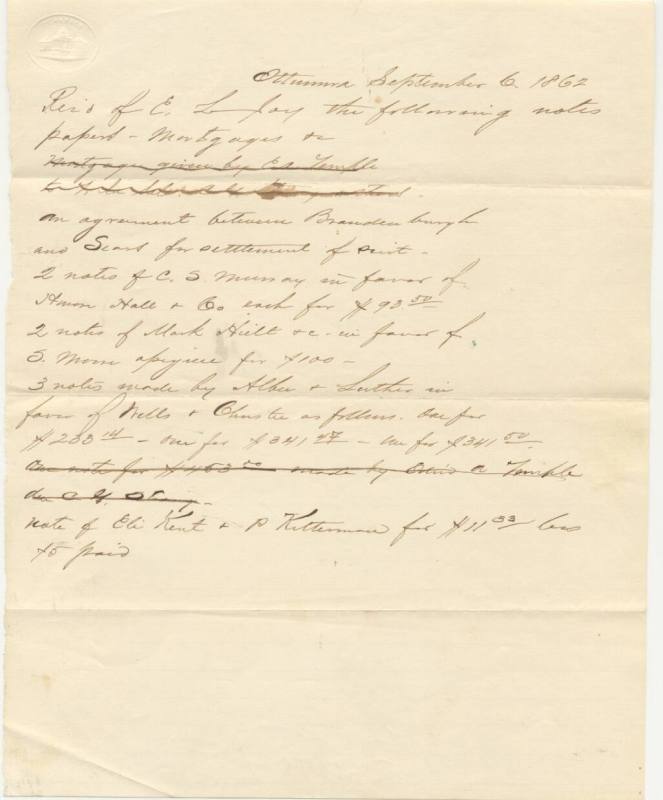 letter and envelope to Edmund Joy