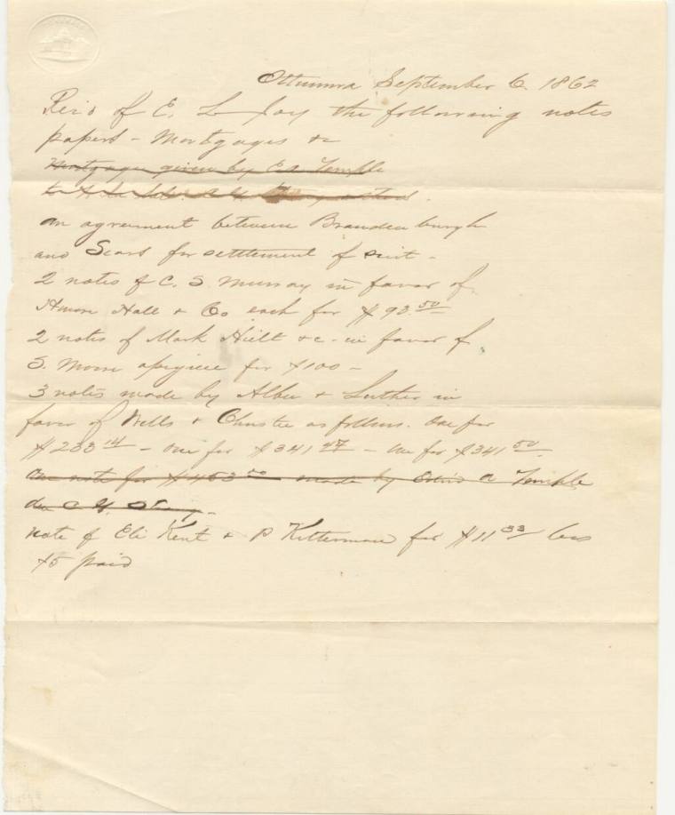 letter and envelope to Edmund Joy