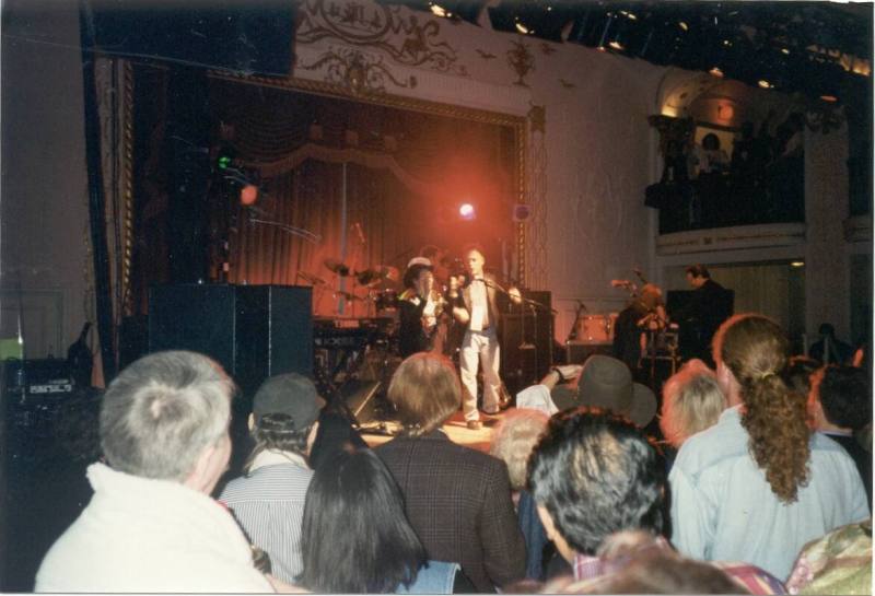 photo of Oates with hat at 1992 Clinton inauguration event