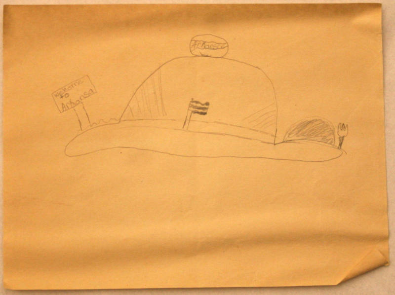 child's drawing of a hat