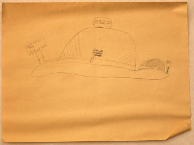 child's drawing of a hat