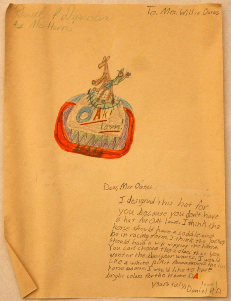 child's drawing of a hat