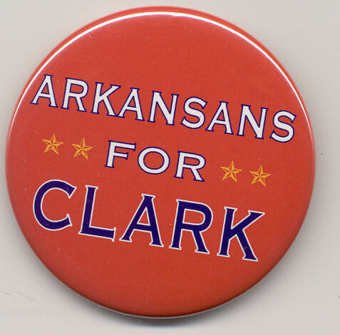 Arkansans for Clark campaign button