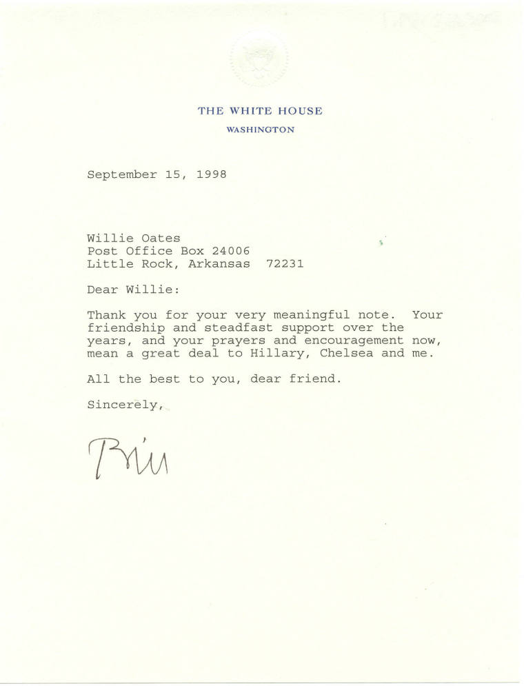 letters from Bill & Hillary Clinton