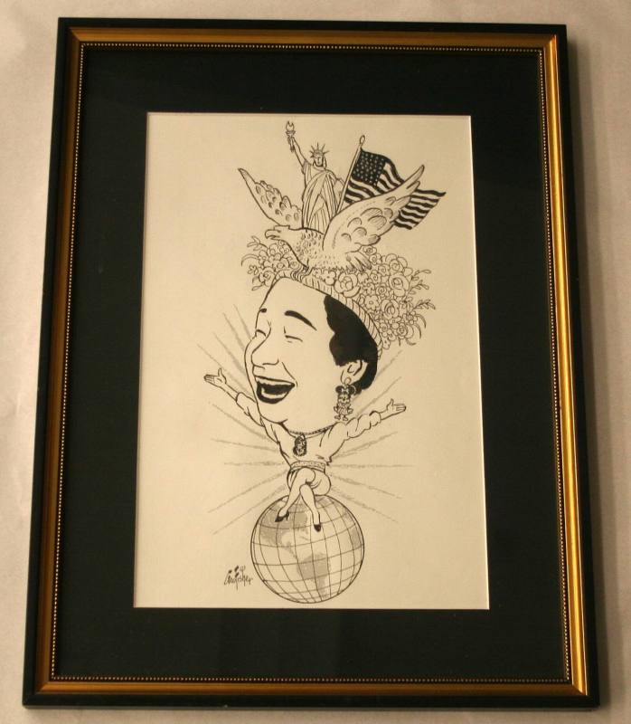 framed George Fisher drawing