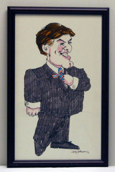 framed cartoon of Gov. Tucker