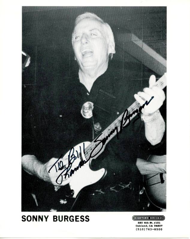 autographed Sonny Burgess photo