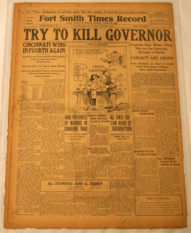 newspaper about attempted Brough assassination