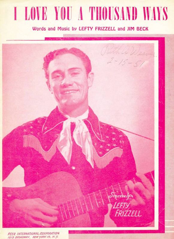 Lefty Frizzell sheet music