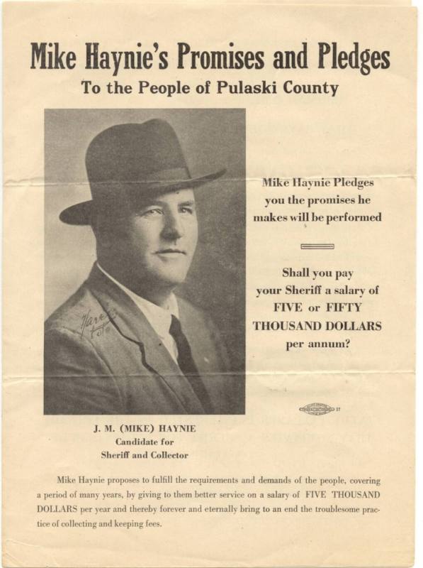 Sheriff's campaign broadside