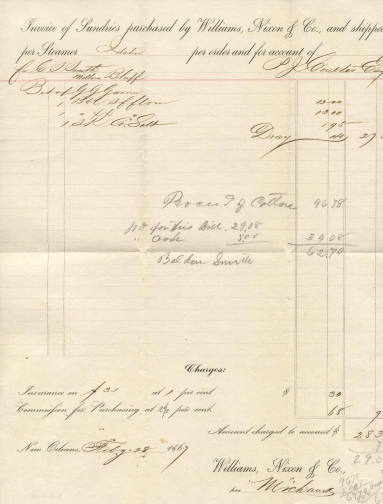 Coulter sundries receipt