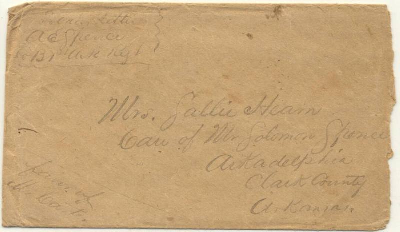 Spence family envelope