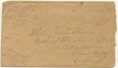 Spence family envelope