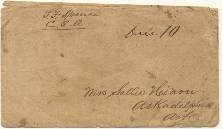 Spence family envelope