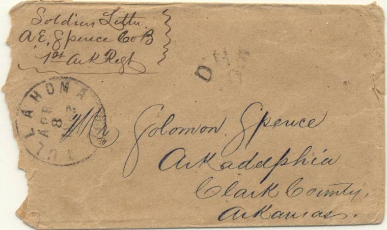 Spence family envelope