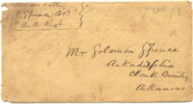 Spence family envelope