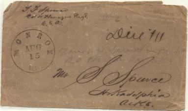 Spence family envelope