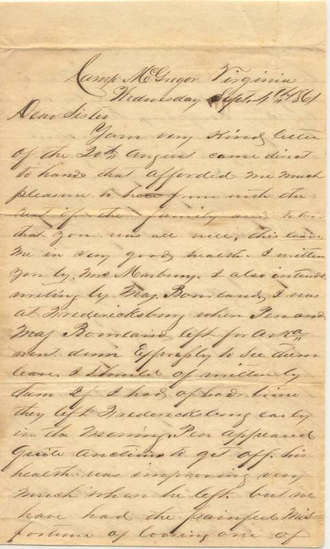 Spence Family letter - From Babe Cook to his Sister
