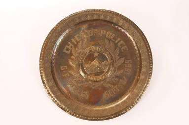 L.R. Police Chief Weeks brass plaque