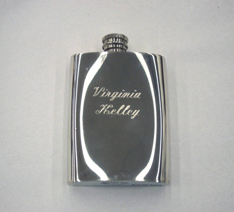 Virginia Kelley pewter flask