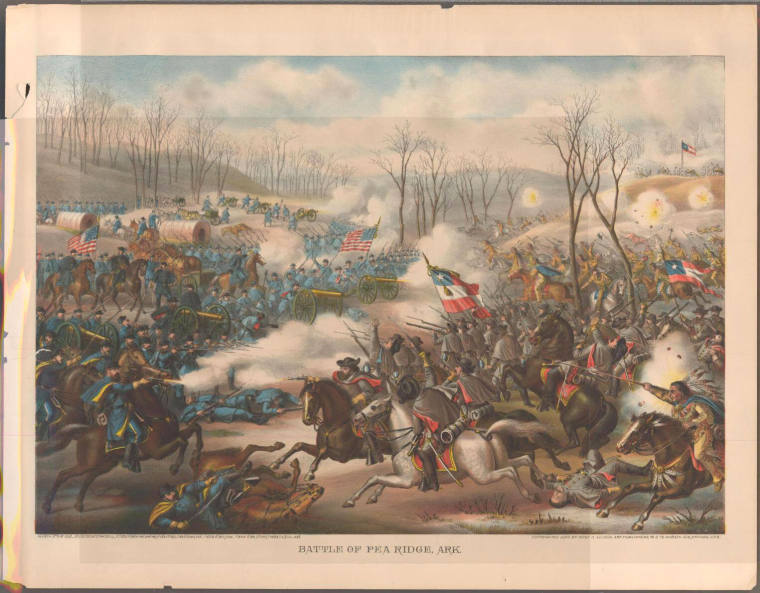 Print of the Battle of Pea Ridge