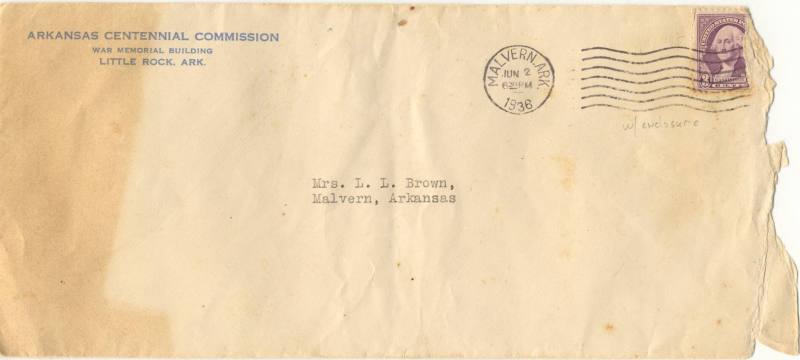 AR History Commission envelope