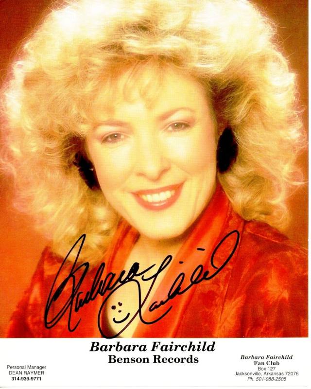 autographed Barbara Fairchild photo