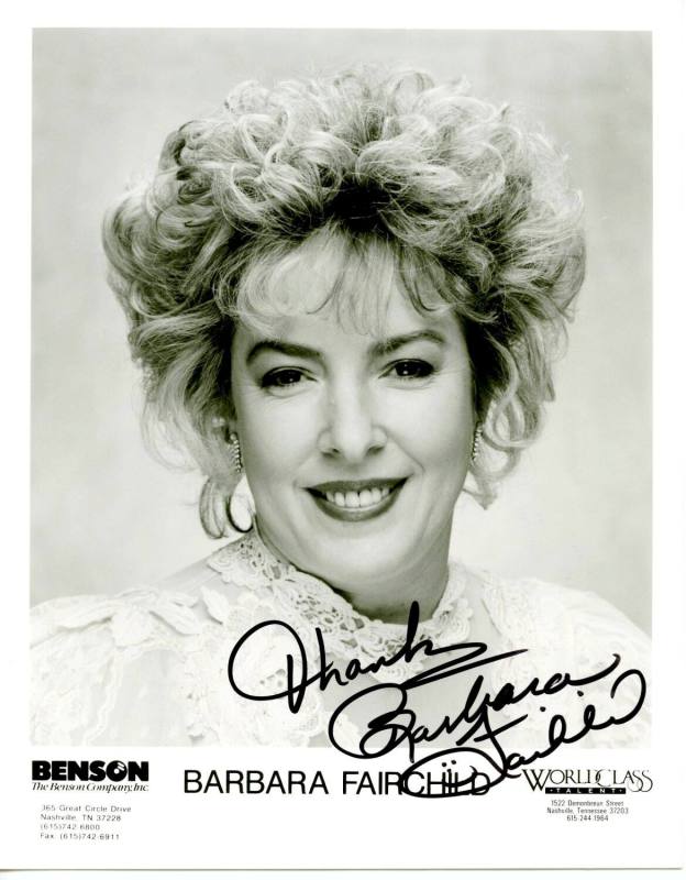 autographed Barbara Fairchild photo