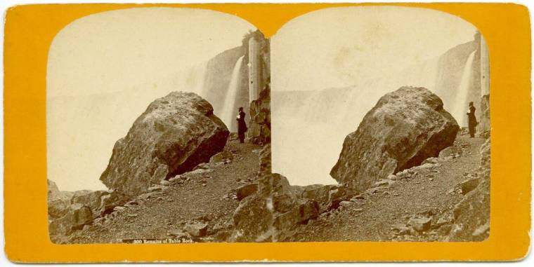 Stereoview at Niagara Falls, Remains of Table Rock