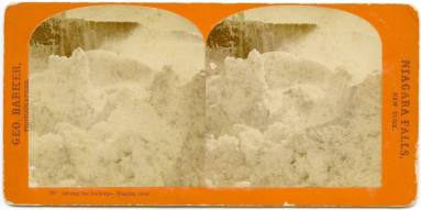 stereoview of Niagara River in winter