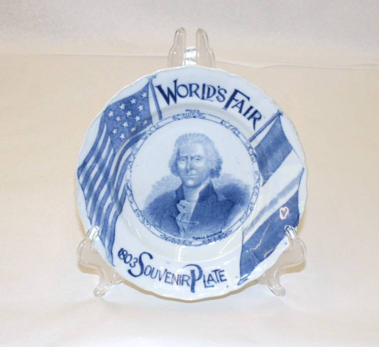 1904 World's Fair Thomas Jefferson plate