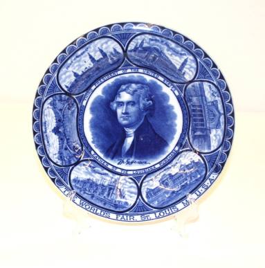 1904 World's Fair Thomas Jefferson plate