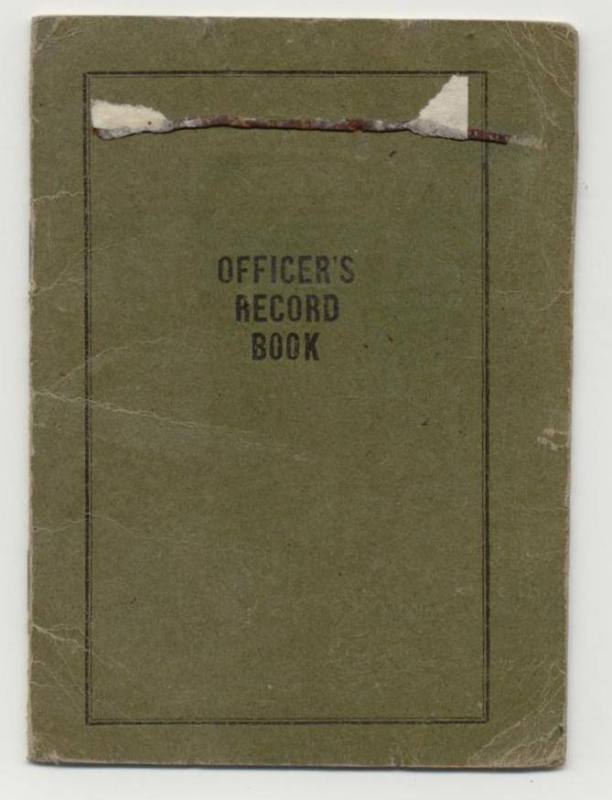 WWI Officer's record book