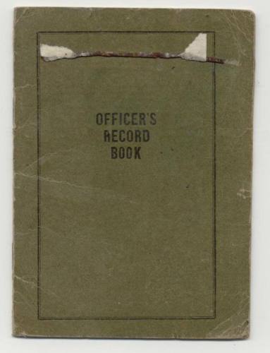 WWI Officer's record book