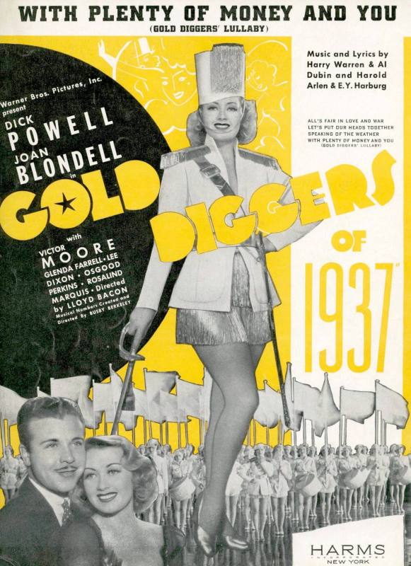 Sheet music for musical "Gold Diggers of 1937," by Warner Brothers.