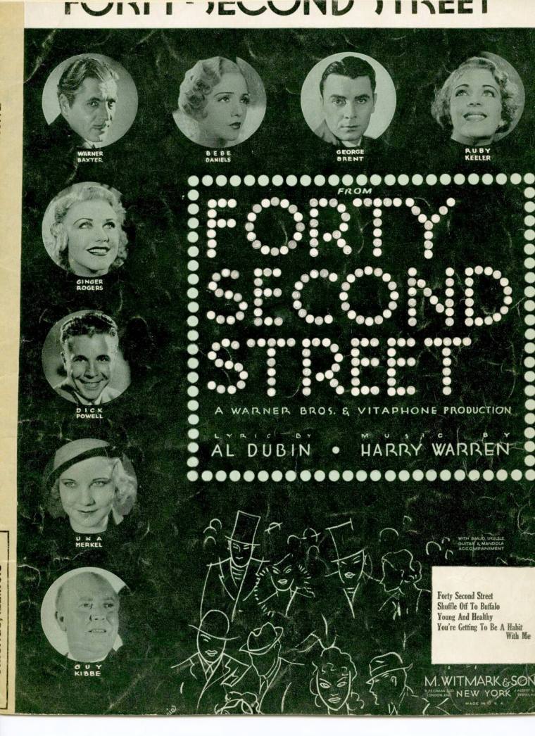 Sheet music for the musical "Forty Second Street."