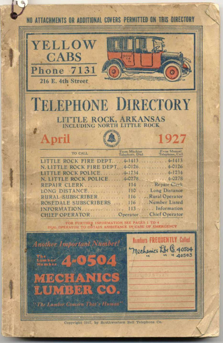 Little Rock & North Little Rock phone directory