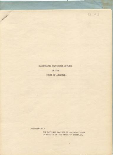 Booklet - supplemental "Outline for the State of Arkansas