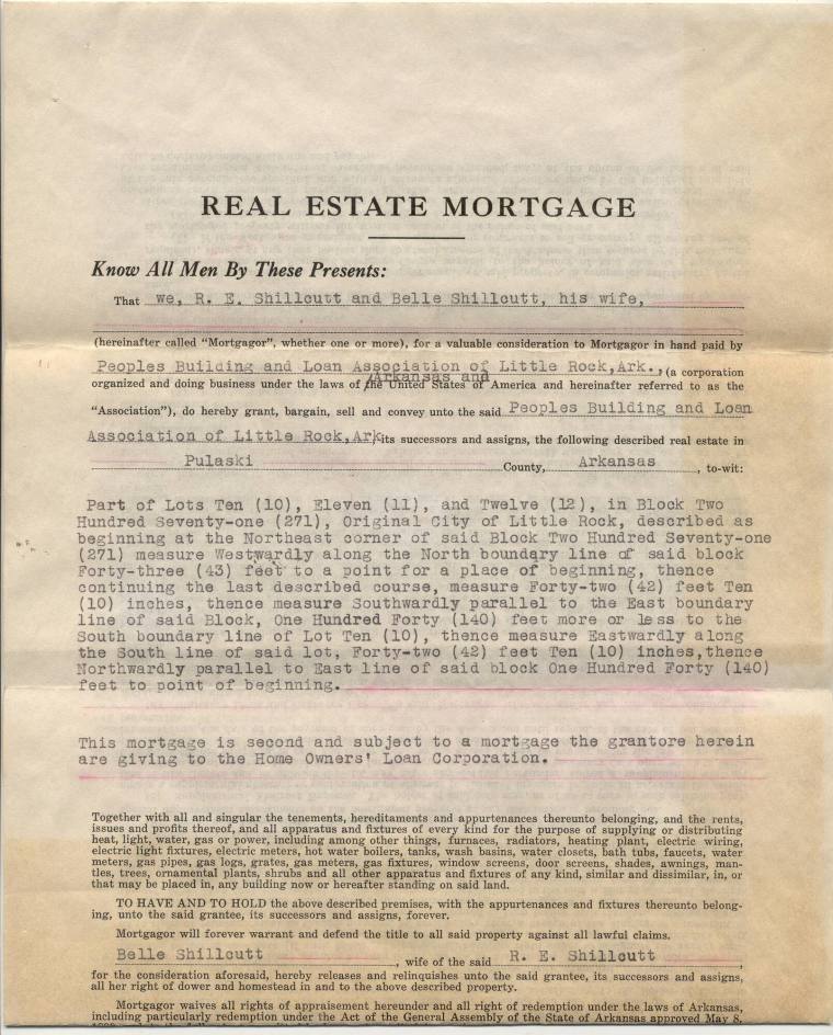 Real Estate Mortgage document