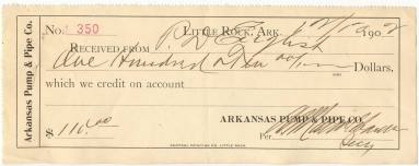 AR Pump & Pipe Co. receipt