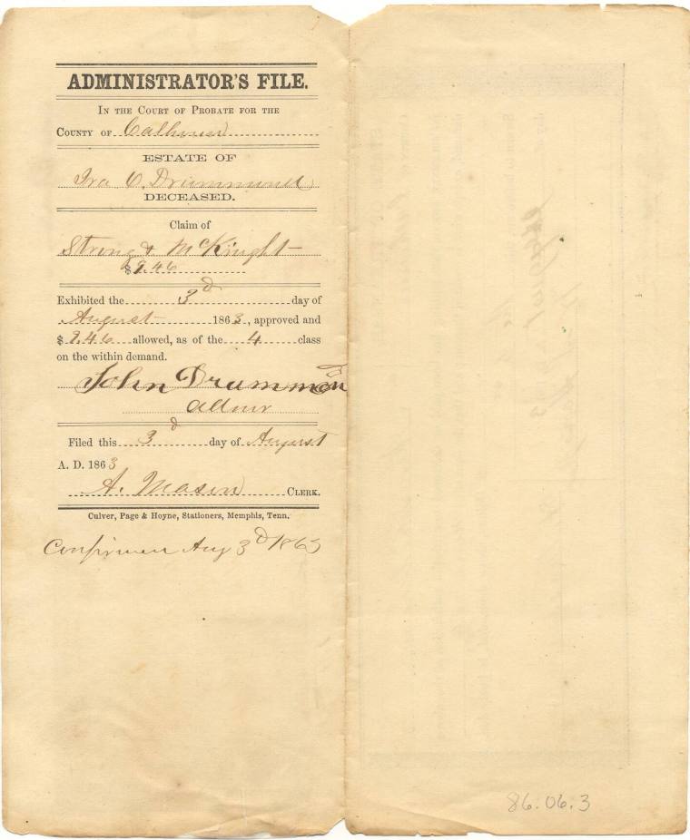 Promissory note from clerk of Calhoun County